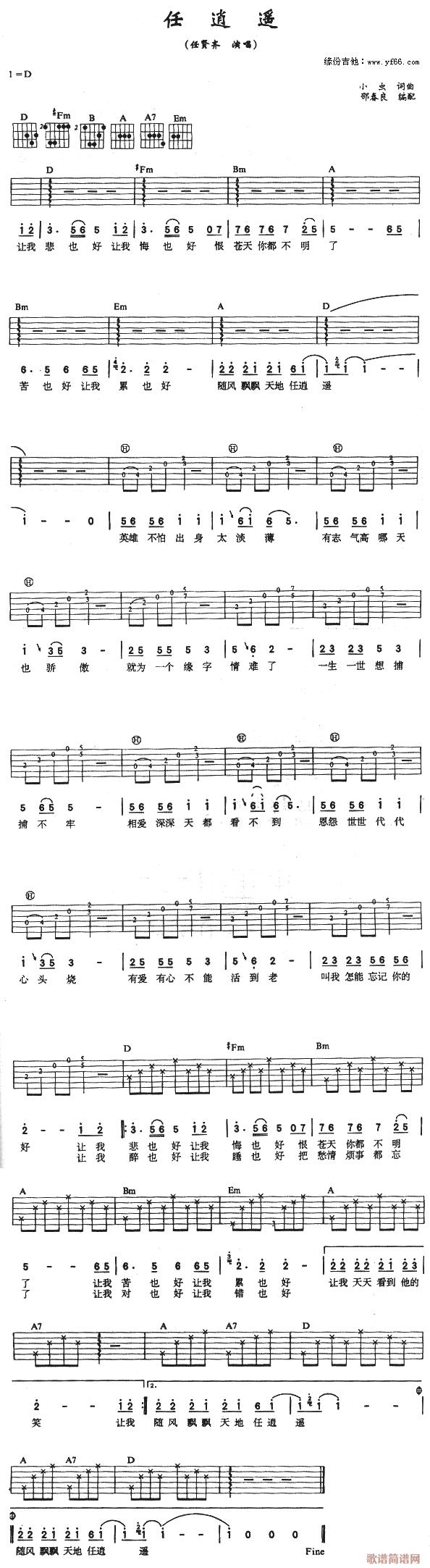 Ovunque (partitura per chitarra) 1