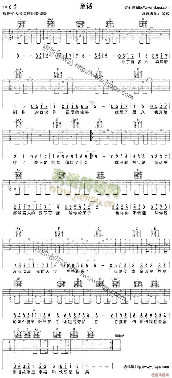 Fairytale (Guitar Score) 1